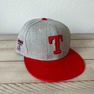 Texas Rangers Texas Tech SnapBack Hat Red / Gray